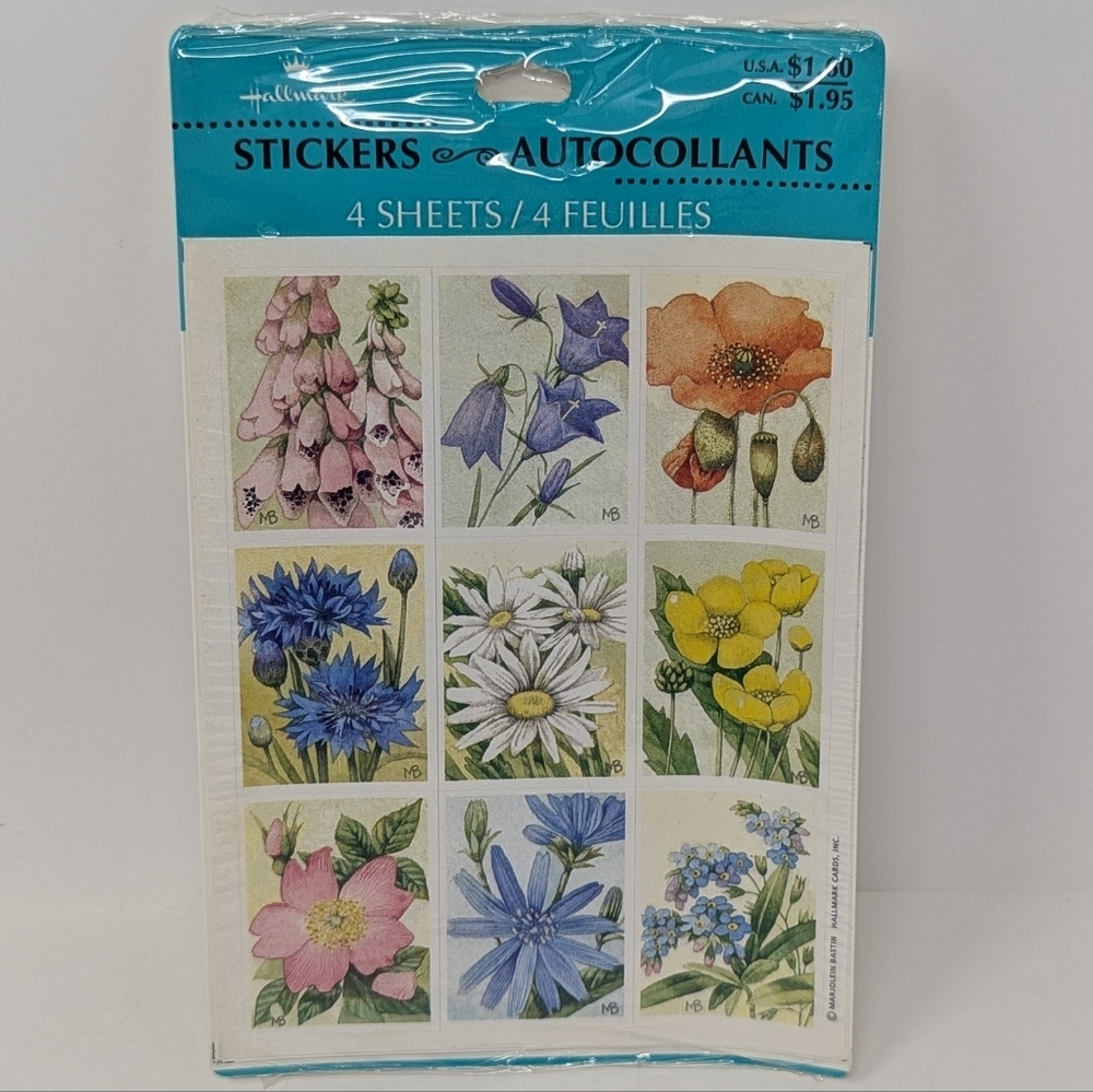 Hallmark Stickers Vintage Flowers